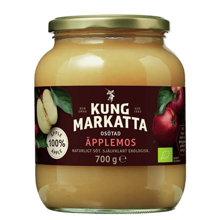 Kung Markatta Økologisk Usøtet Eplemos 700g