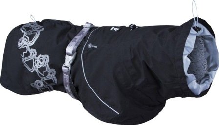Hurtta Drizzle koiran sadetakki, korppi 40-55 cm