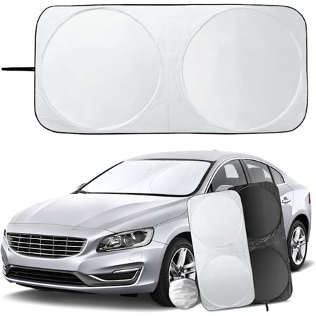 Solskydd för Framruta, Bil, Solskydd för Vikbar Framruta Paraply Motstå UV-strålar Liten (150x70 cm)