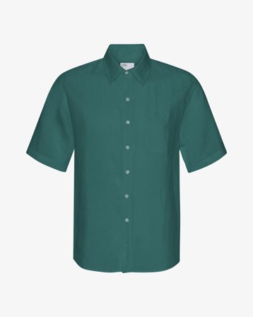 Linen SS Shirt - Ocean Green L