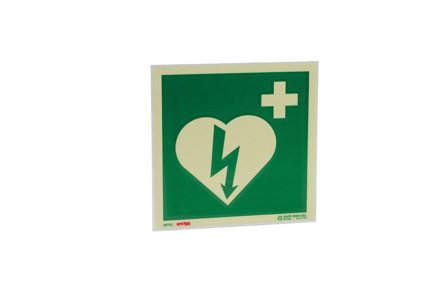 Snøgg hjertestarterskilt 20x20 cm