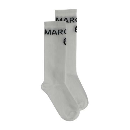 MM6 Maison Margiela White Logo Sock Hvid, unisex Strømper