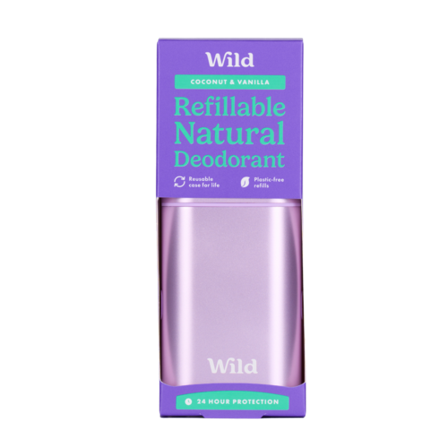 Wild Deo Coconut & Vanilla deodorant Purple startpakke 1 sett