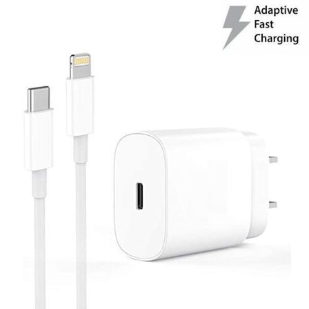 1M iPhone 20W USB C snabbladdare OCH USB-C till Lightning kabel