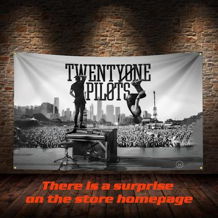 3 x 5 fot T-Twenty Ones Flaggbanner Musikposter Äventyr Gobeläng Bakgrund Trädgårdsfest Banner Rum Garage Vardagsrum Dekoration ZZZ1319 90 x 150cm