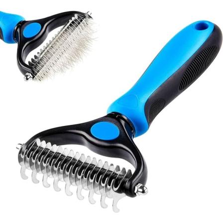 Premium-harja koirille ja kissoille, vahanpoistoharja keskipitk - ja pitk karvaisille koirille ja kissoille, poistaa kuolleen aluskarvan helposti