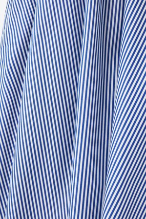 COS Femme Robe Midi Trapèze Rayée in Bleu