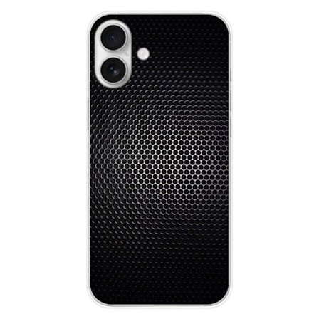 Siliconfodral - Kompatibel med Apple iPhone 16 Plus - design mörk metall
