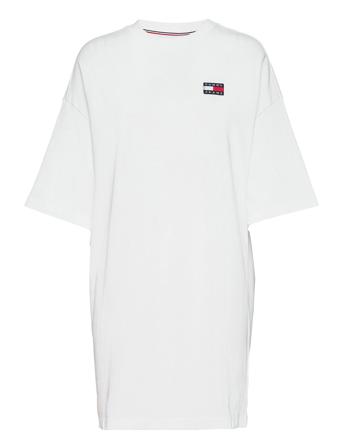 Tjw Over D Badge Tee Dress White Tommy Jeans