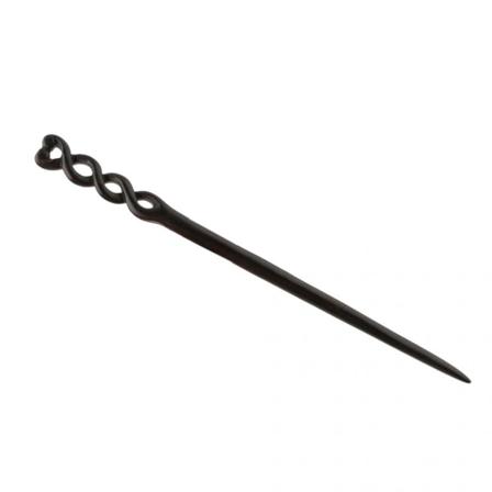 Hårnålsspiral Trä Elegant Enkel Pin Huvudbonad Svart