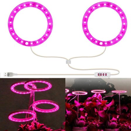 USB LED Växtlampa 4000K/ växtbelysning, fullspektrum inomhus växtlampa - Timer, Justerbar - lämplig för små växter