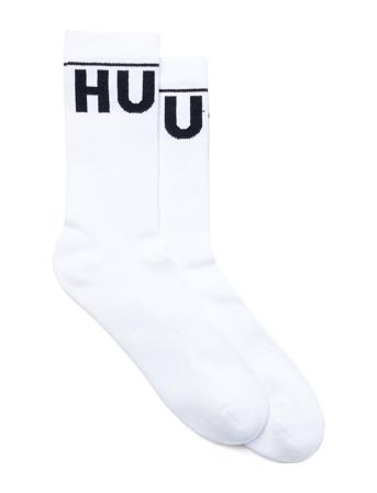 2P Qs Rib Iconic Cc Underwear Socks Regular Socks Hvit HUGO*Betinget Tilbud