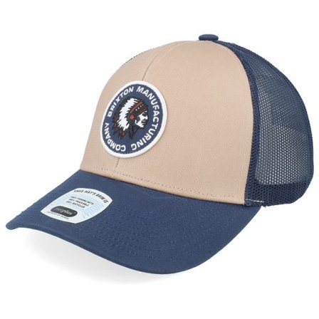 Brixton - Blå trucker Keps - Rival Stamp X Mesh Washed Navy/Washed Navy Trucker @ Hatstore