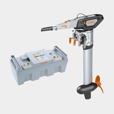 Elmotorpaket Torqeedo Cruise 3.0 TL (Tiller Long), 3000 W, lång rigg (75.5 cm), med lithiumbatteri (3500 Wh)