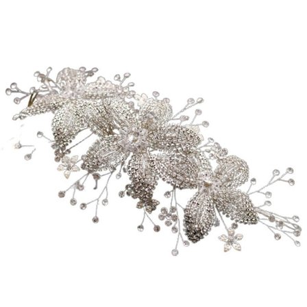 Brudekrone Tiara til Rhinestone Bryllup Hårpynt Brudehårstilbehør Luksus Krystal Brudehovedbeklædning Guld/Sølv Sølv