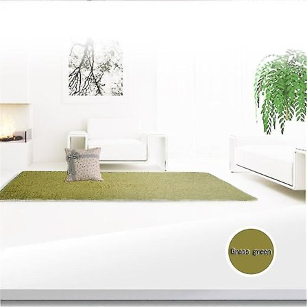 Fiber House Teppe Anti-skli Shaggy Område Teppe Gulvmatte
