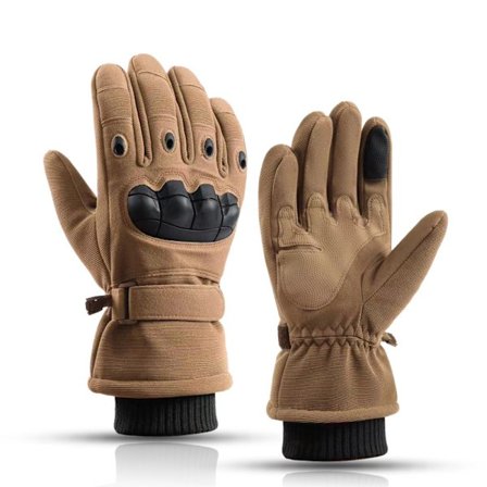Brun-pelsj varm kuldesikker skigåing taktiske hansker for vinter utendørs trening m
