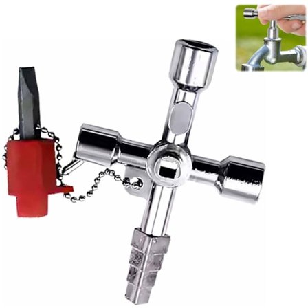 4-veis nøkkel - universalnøkkel - firkantnøkkel - trekantnøkkel - heisnøkler - panelnøkkel