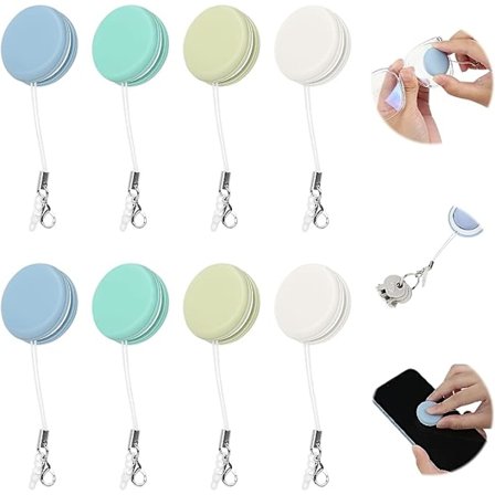 8 st Macaron Mobiltelefon Skärm Rengöring, Macaron Mobiltelefon Skärm Torka, Telefon Skärm Rengöringsverktyg, Bärbar Mobiltelefon Skärm Torka Hänge 