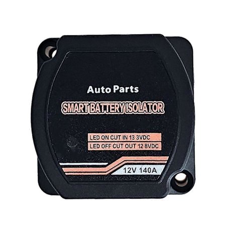 Smart Dual Battery Isolator, 12V 140A Spänningskänsligt Relä VSR, för Alla Fordons-, Land-, Husbils-, Yacht Dubbla Batteri Isolatorer