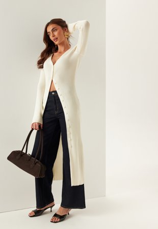 BUBBLEROOM-Knitted Cardigan Dress-XS