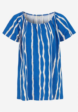 Cellbes of Sweden - Kortærmet singoalla-tunika i blå / mønstret til damer i størrelse 62/64