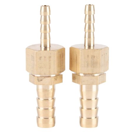 2 stk. 4--8 mm messingfitting slangefittingshale reduktionsstik