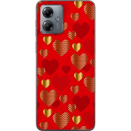 Yhteensopiva Puhelinkuori Motorola Motorola Moto G14 GoldenHearts