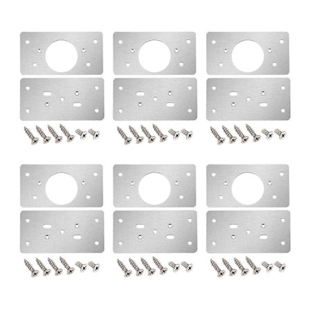 6x Hengselreparasjonssett Erstatningsskap Hengselreparasjonsbraketter Hengsler Festeplater Med Monteringsskruer For Skuff Garderobe Vindu