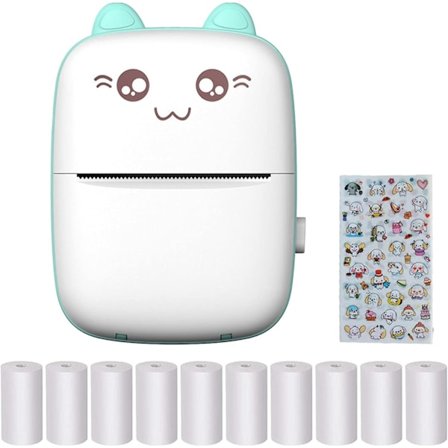 Bärbar miniskrivare - Trådlös termisk ficksskrivare med termiskt papper