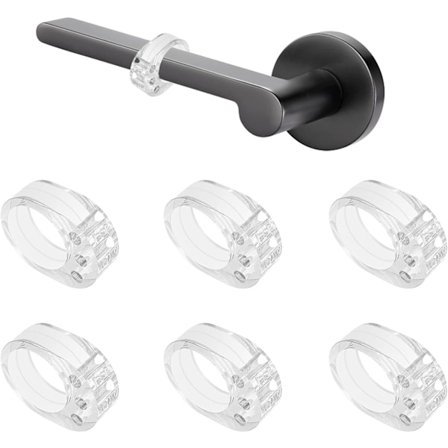 Fleksibel PVC Silikon Dørstoppere, Dørhåndtak Bumper for å Beskytte Integriteten til Vegger & Møbler, 6 Stykker