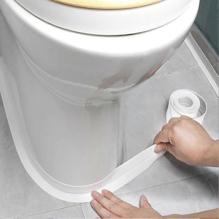 Selvklebende tetningslist for toalett og badekar, tetningsstripe, gulvfliser, hjørnelist og dusj-FA-