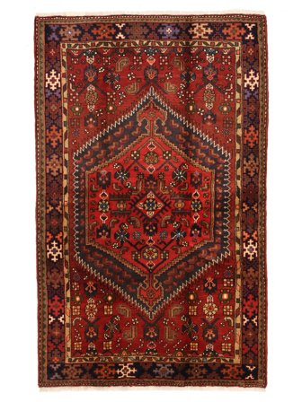 Itämainen Hamadan Matot Matto 119X190 Tummanpunainen/Musta Villa