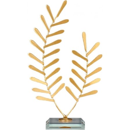 Ører av hvete skulptur, metall stående statuer bord soverom dekor hvete