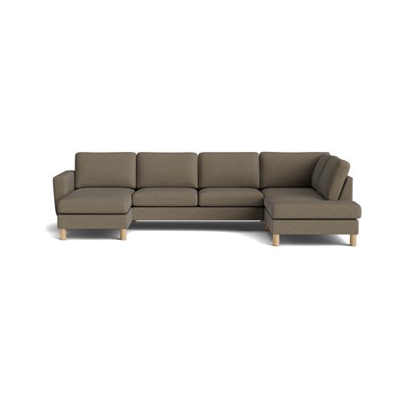 Haven U-Form Sofa, links, Aurora Braun, modernes Design, gemütliche Wohnlandschaft mit hochwertiger Polsterung für hohen Komfort, 86cm Höhe