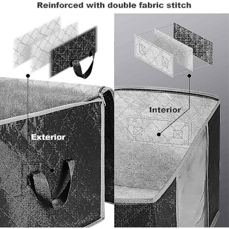 Stor Oppbevaringspose for Klær med Forsterket Kapasitet