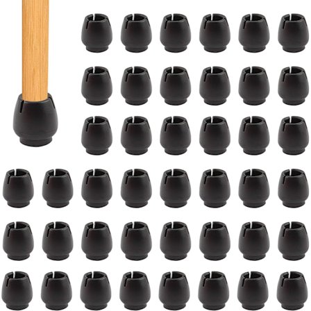 40 kpl musta tuolin jalan suojus lattia huonekalujen suoja pöytä tuolin jalan peite estää naarmuja ja melua, sopii 37-42 mm halkaisijaan