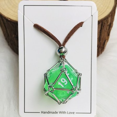 Crystal Holder Cage Halskæde Crystal Net Metal Halskæde SØLV