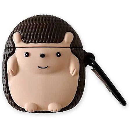 AirPods-kotelo, Super Söpö Luova Siilin Muotoinen AirPods-kotelo, Pehmeä Silikonisuojus Kuulokkeiden Suojakuori ja Hyvä Koriste AirPods1&2:lle