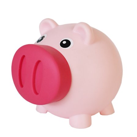 Mini Piggy Bank, Sød Gris Lav Oink-Oink, Uknuselig Møntbank, Fantastisk Første Pengebank (Pink)