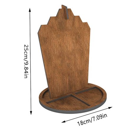 Retro smyckesställ i trä smyckesförvaringsbricka smyckesdisplayställ