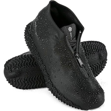 Vandtætte skoovertræk til regn, silikone oversko med lynlås, skridsikre galocher til mænd og kvinder