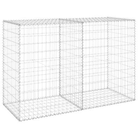 Vidaxl Gabionmur Galvaniserat Stål 150x60x100 Cm Silver