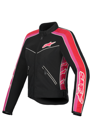 Motorradjacke Alpinestars Stella T-Dyno Air Damen Schwarz/Hellrot/Ecru/Fuchsia XL