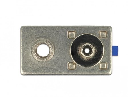 Delock FAKRA C plug spring pin for crimping 1 prepunched hole - påknipsbar mulighetsmodulfrontplate