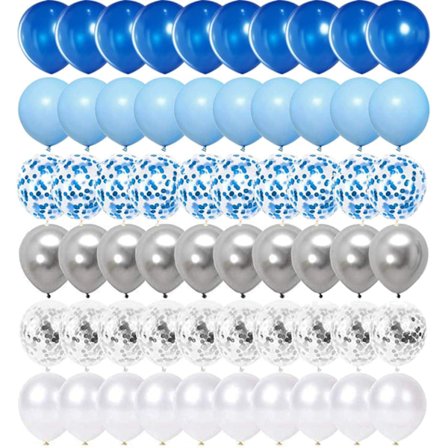 60 st Konfetti Latexballonger i Royal Blue 12 tum Blå Babyblå