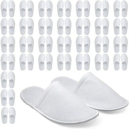 Engangs Antiskli Tøfler, Lukket Tå for Hotellgjester og Spa (24 Par)