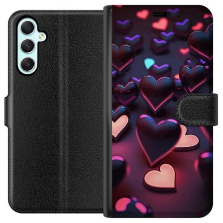 Yhteensopiva Lompakkokotelo Samsung Samsung Galaxy A34 KeskiyönSydämet