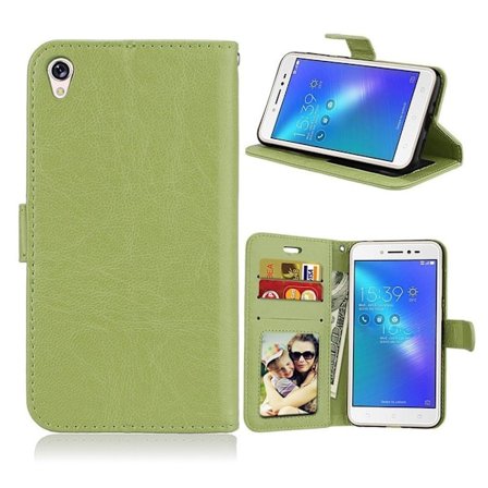 Asus Zenfone Live (ZB501KL) tyylikäs lompakkokotelo - Vihreä