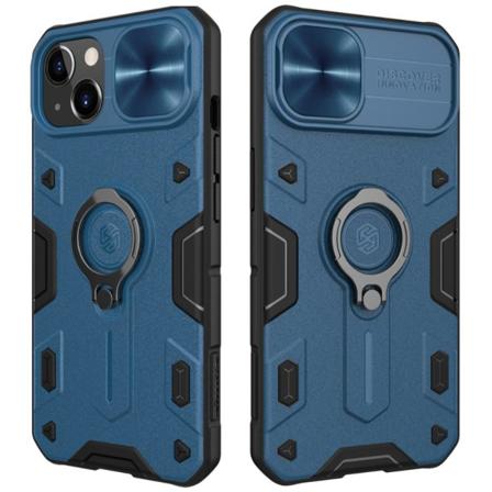 Iphone 13 - Nillkin Camshield Armor Hybrid Ring Skal - Blå